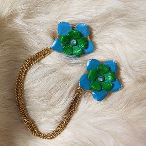 Vintage Flower Sweater Clips
